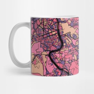 Rome Map Pattern in Purple & Pink Mug